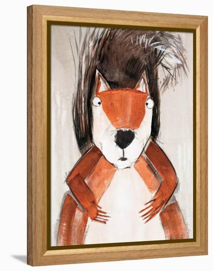 Playful Squirrel-Madelaine Morris-Framed Stretched Canvas