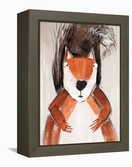 Playful Squirrel-Madelaine Morris-Framed Stretched Canvas