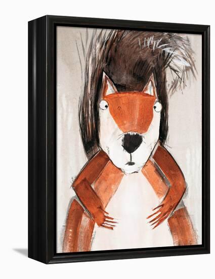 Playful Squirrel-Madelaine Morris-Framed Stretched Canvas