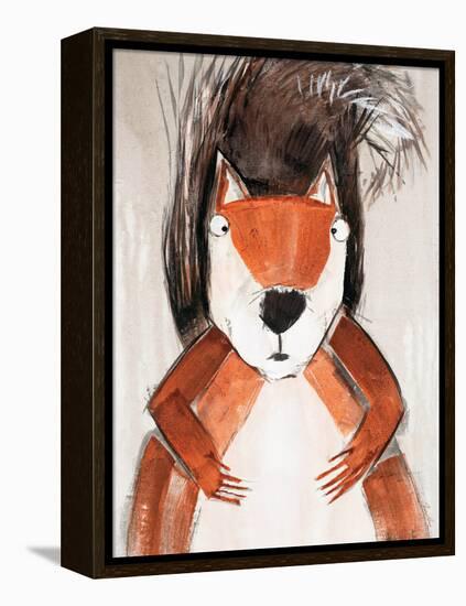 Playful Squirrel-Madelaine Morris-Framed Stretched Canvas