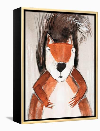 Playful Squirrel-Madelaine Morris-Framed Stretched Canvas