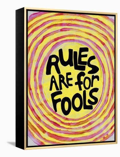 Playful Type - Rules-Lottie Fontaine-Framed Stretched Canvas