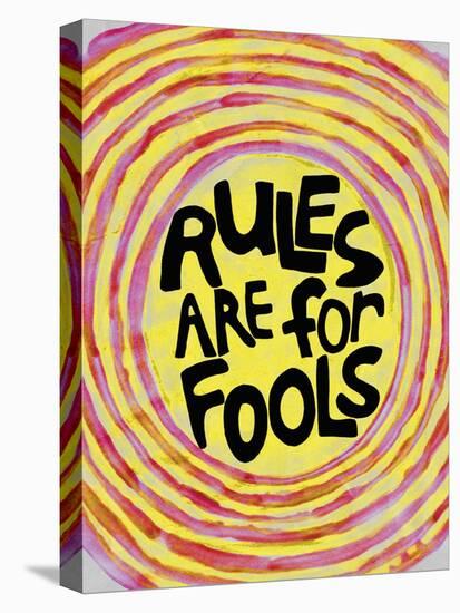 Playful Type - Rules-Lottie Fontaine-Framed Stretched Canvas