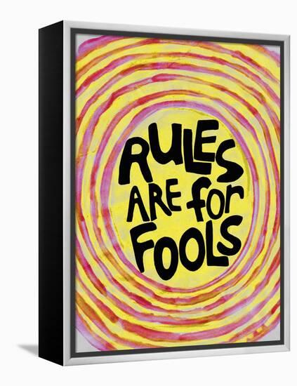 Playful Type - Rules-Lottie Fontaine-Framed Stretched Canvas
