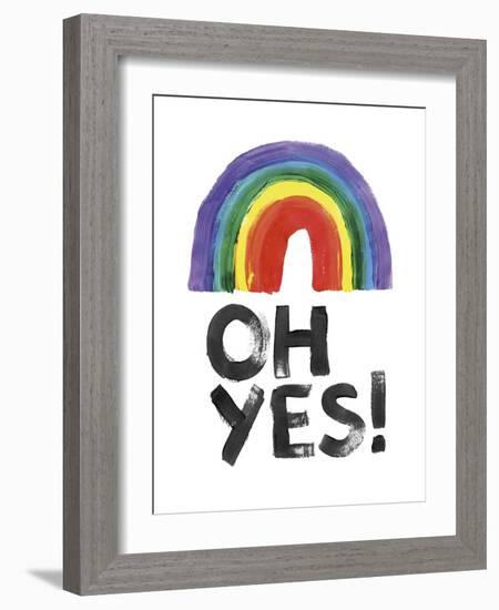 Playful Type - Yes-Lottie Fontaine-Framed Giclee Print