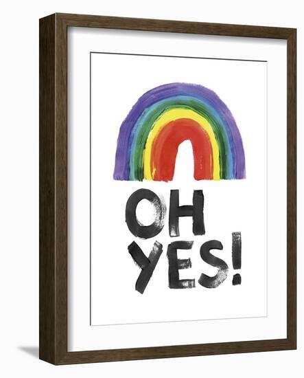 Playful Type - Yes-Lottie Fontaine-Framed Giclee Print