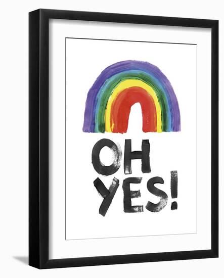 Playful Type - Yes-Lottie Fontaine-Framed Giclee Print