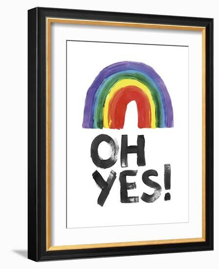 Playful Type - Yes-Lottie Fontaine-Framed Giclee Print