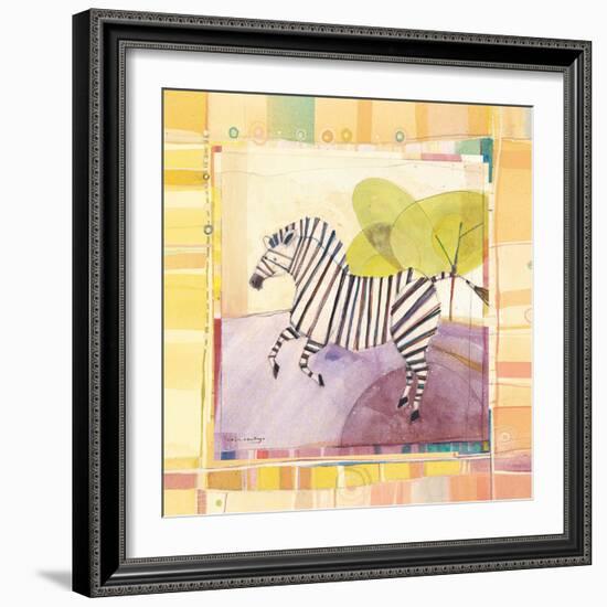 Playful Zebra-Robbin Rawlings-Framed Art Print