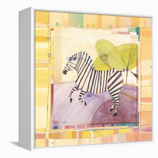 Playful Zebra-Robbin Rawlings-Framed Stretched Canvas