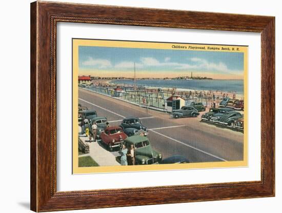 Playground, Hampton Beach, New Hampshire-null-Framed Art Print