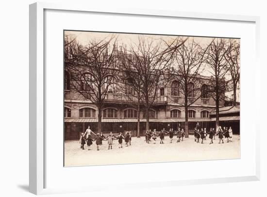 Playground of the École Annexe, 10 Rue Boursault, Paris, 1910-null-Framed Giclee Print