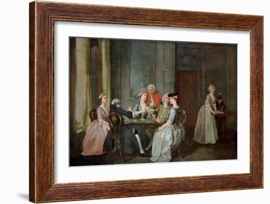 Playing at Quadrille, 1740-50 (Oil on Canvas)-Francis Hayman-Framed Giclee Print