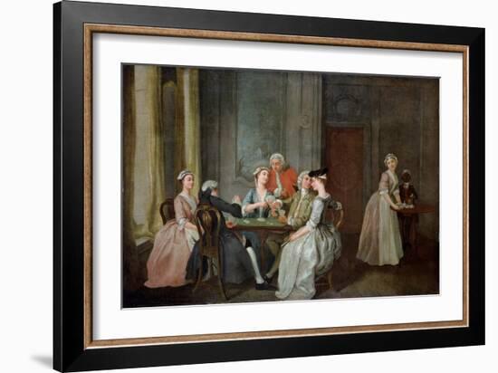 Playing at Quadrille, 1740-50 (Oil on Canvas)-Francis Hayman-Framed Giclee Print