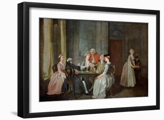 Playing at Quadrille, 1740-50 (Oil on Canvas)-Francis Hayman-Framed Giclee Print