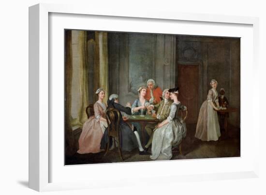 Playing at Quadrille, 1740-50 (Oil on Canvas)-Francis Hayman-Framed Giclee Print