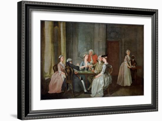 Playing at Quadrille, 1740-50 (Oil on Canvas)-Francis Hayman-Framed Giclee Print