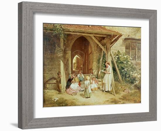 Playing at Schools, 1857-Charles James Lewis-Framed Giclee Print