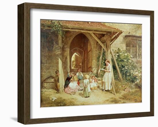 Playing at Schools, 1857-Charles James Lewis-Framed Giclee Print