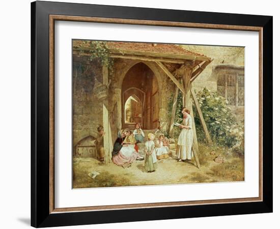 Playing at Schools, 1857-Charles James Lewis-Framed Giclee Print