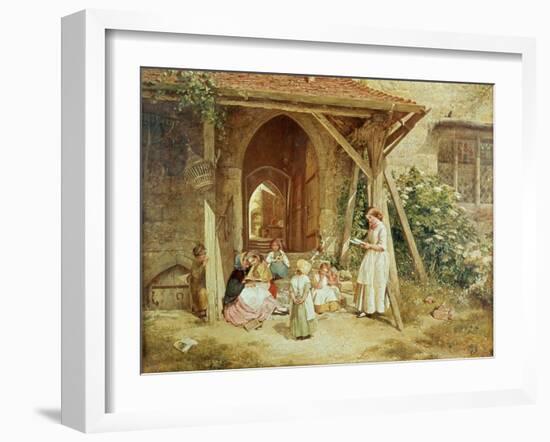 Playing at Schools, 1857-Charles James Lewis-Framed Giclee Print