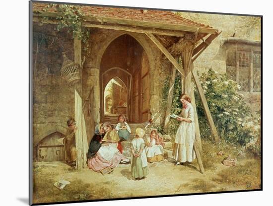 Playing at Schools, 1857-Charles James Lewis-Mounted Giclee Print