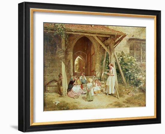 Playing at Schools, 1857-Charles James Lewis-Framed Giclee Print