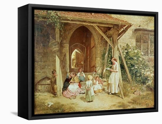 Playing at Schools, 1857-Charles James Lewis-Framed Premier Image Canvas