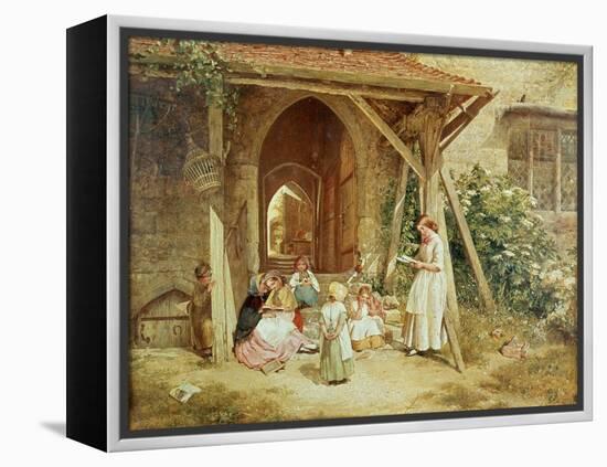 Playing at Schools, 1857-Charles James Lewis-Framed Premier Image Canvas