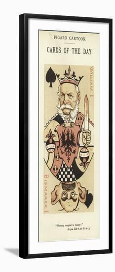 Playing Card with William I and Otto Von Bismarck-null-Framed Giclee Print