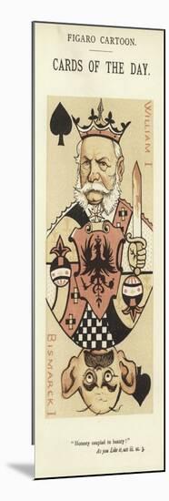 Playing Card with William I and Otto Von Bismarck-null-Mounted Giclee Print