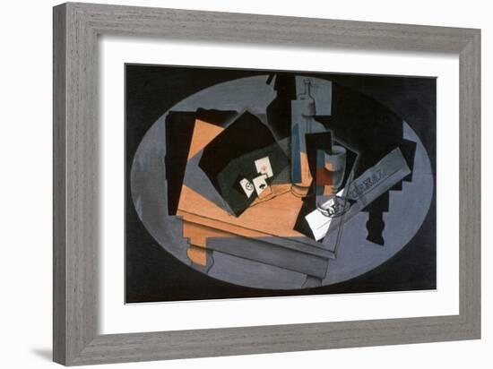 Playing Cards and Siphon, 1916-Juan Gris-Framed Giclee Print