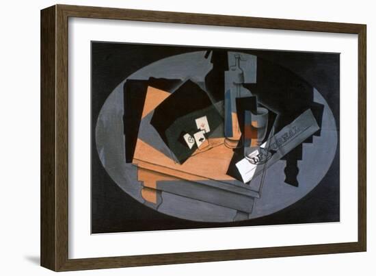 Playing Cards and Siphon, 1916-Juan Gris-Framed Giclee Print