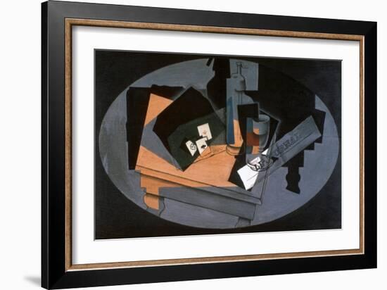 Playing Cards and Siphon, 1916-Juan Gris-Framed Giclee Print