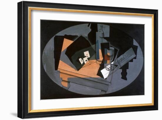 Playing Cards and Siphon, 1916-Juan Gris-Framed Giclee Print