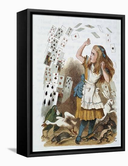 Playing Cards - in “The Nursery “” Alice in Wonderland”” by Lewis Carroll, Illustration by John Ten-John Tenniel-Framed Premier Image Canvas