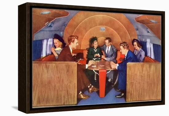 Playing Cards on Board the Plane-null-Framed Stretched Canvas