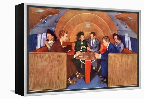 Playing Cards on Board the Plane-null-Framed Stretched Canvas