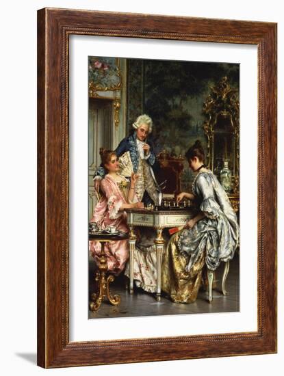 Playing Chess-Arturo Ricci-Framed Giclee Print