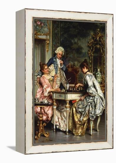 Playing Chess-Arturo Ricci-Framed Premier Image Canvas