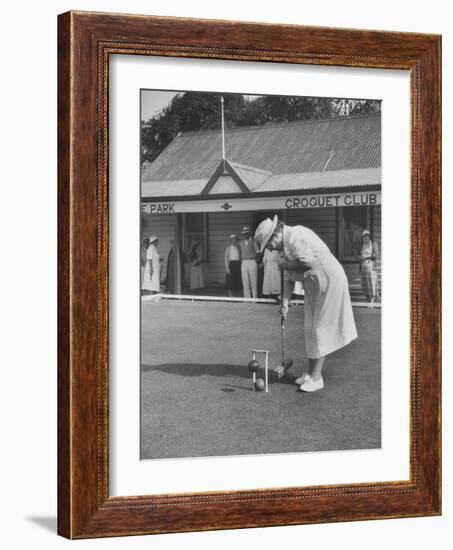 Playing Croquet, at Croquet Club-John Dominis-Framed Photographic Print