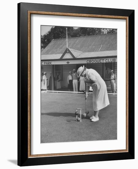 Playing Croquet, at Croquet Club-John Dominis-Framed Photographic Print