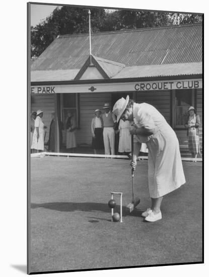 Playing Croquet, at Croquet Club-John Dominis-Mounted Photographic Print