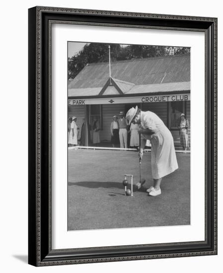 Playing Croquet, at Croquet Club-John Dominis-Framed Photographic Print