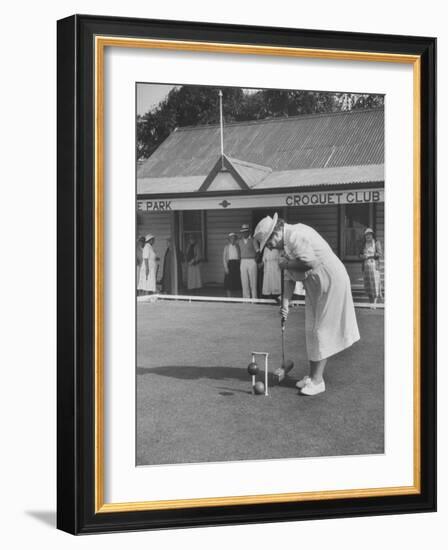 Playing Croquet, at Croquet Club-John Dominis-Framed Photographic Print