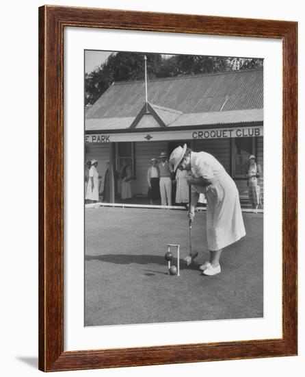 Playing Croquet, at Croquet Club-John Dominis-Framed Photographic Print