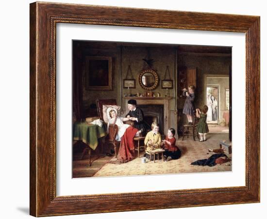 Playing Doctor, 1863-Frederick Daniel Hardy-Framed Giclee Print