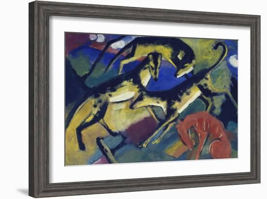 Playing Dogs, 1912-Franz Marc-Framed Giclee Print