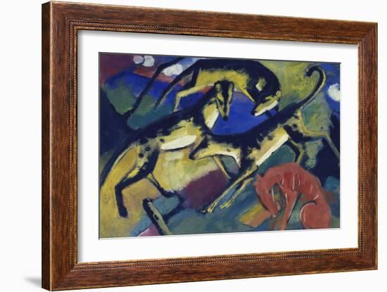 Playing Dogs, 1912-Franz Marc-Framed Giclee Print