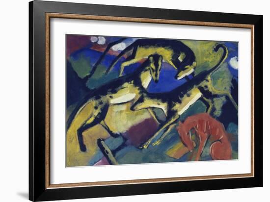 Playing Dogs, 1912-Franz Marc-Framed Giclee Print